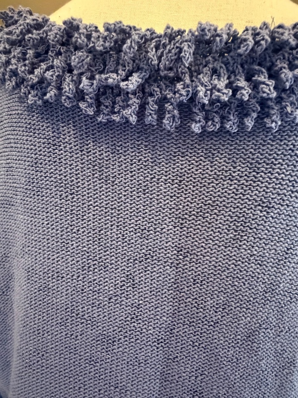NWT Lavender Coldwater Creek Cardigan Sweater Fring Knit Scoop Neck, Size Large - Picture 7 of 16